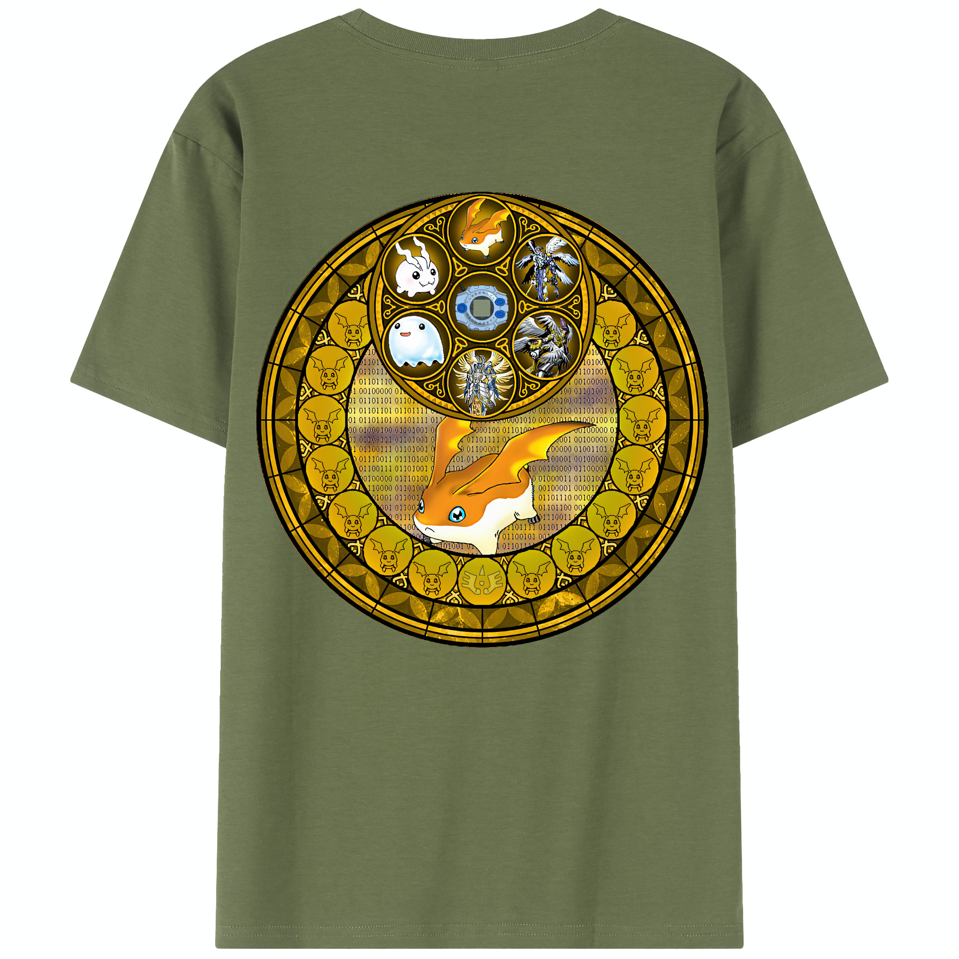 （画像用） Digimon デジタルモンスター/デジモン 綿100％半袖Tシャツ（背面プリント）